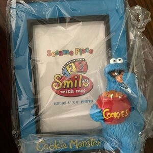 Cookie Monster picture frame purchased at sesame place